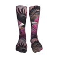 thumbnail image 5 of Pofeuu Flower Bald Eagle Print Stockings, Adult Running Hiking Socks for Youth and Adult-One Size, 5 of 8