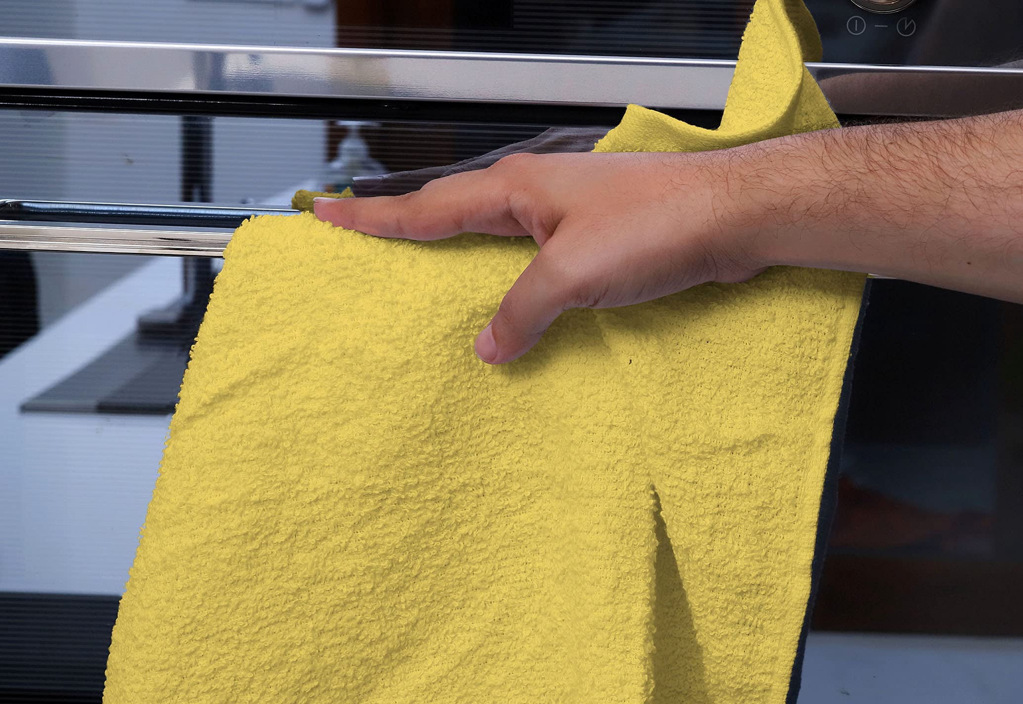 Avalon Towels Terry Bar Mop Towels (Value Pack of 60) Size 14"x17" – Absorbent and Durable, Multipurpose Towels, Cotton Cleaning Rags, Kitchen Towels, Restaurant Towels, Reusable Shop Rags (Yellow)