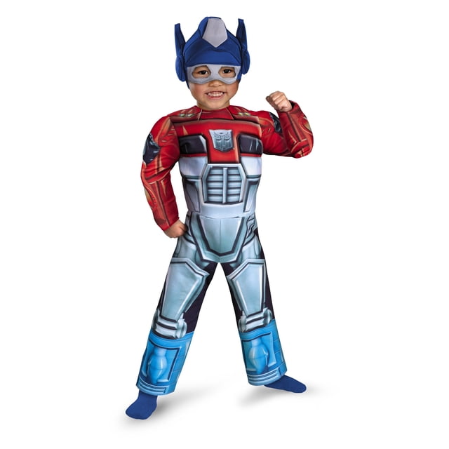 Disfraz de Optimus Prime Rescue Bot para niños pequeños con máscara
