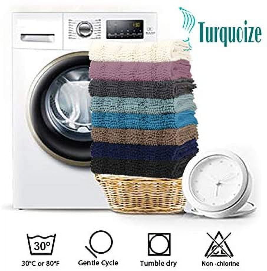ZGAD  Sage Green Bathroom Rugs Runner Extra Long Large Bath Mat Plush Shaggy Chenille Bathroom Rug 47 x 17 Non-Slip Bath Rug Runner Extra Soft & Absorbent Thick Floor Mats, Machine Washable, Sage