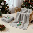 thumbnail image 6 of Funny Christmas Santa Hand Towels for Bathroom Kitchen- 100% Cotton Soft Absorbent Winter Holiday Bath Towels Cute Decor - Fun Novelty Christmas Xmas Secret Santa Gifts for Women Mom - Set of 2,Gray, 6 of 7
