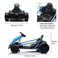 thumbnail image 3 of VOLTZ TOYS 24V Electric Drift Go Kart for Kids, Outdoor Racer Ride On Car with Dual Motors, Safety Belt, 8 MPH Max Speed, Blue, 3 of 6