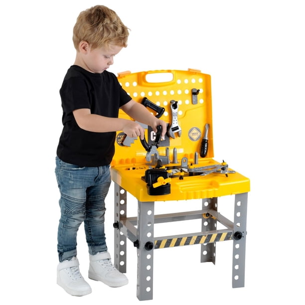 Theo Klein Cat® Toy Tool Shop, Foldable Workbench with Accessories