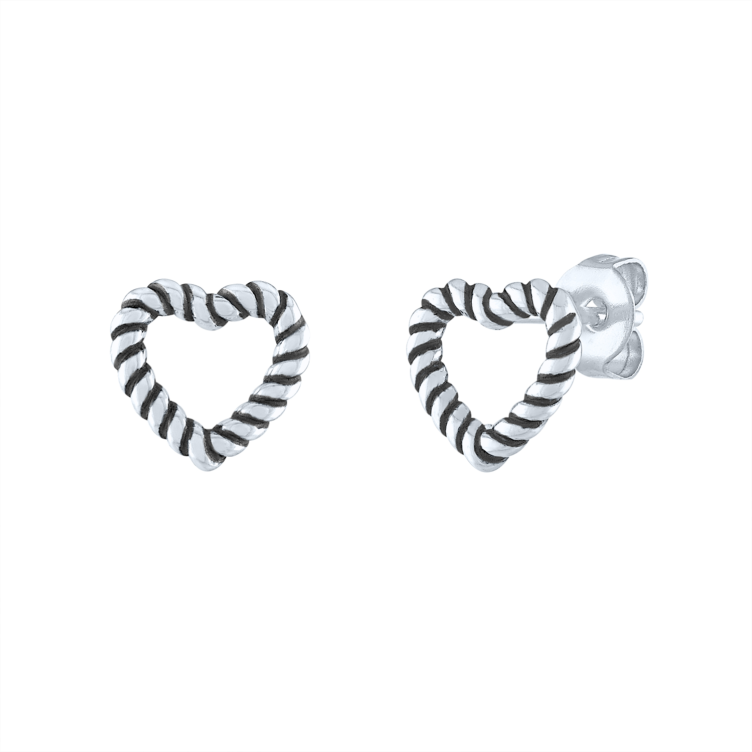 Ladies Brilliance Fine Jewelry Sterling Silver Heart And Cross Rope Earring Set