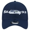 thumbnail image 2 of Men's New Era College Navy Seattle Seahawks Overlap Logo 39THIRTY Stretch Fit Hat, 2 of 5