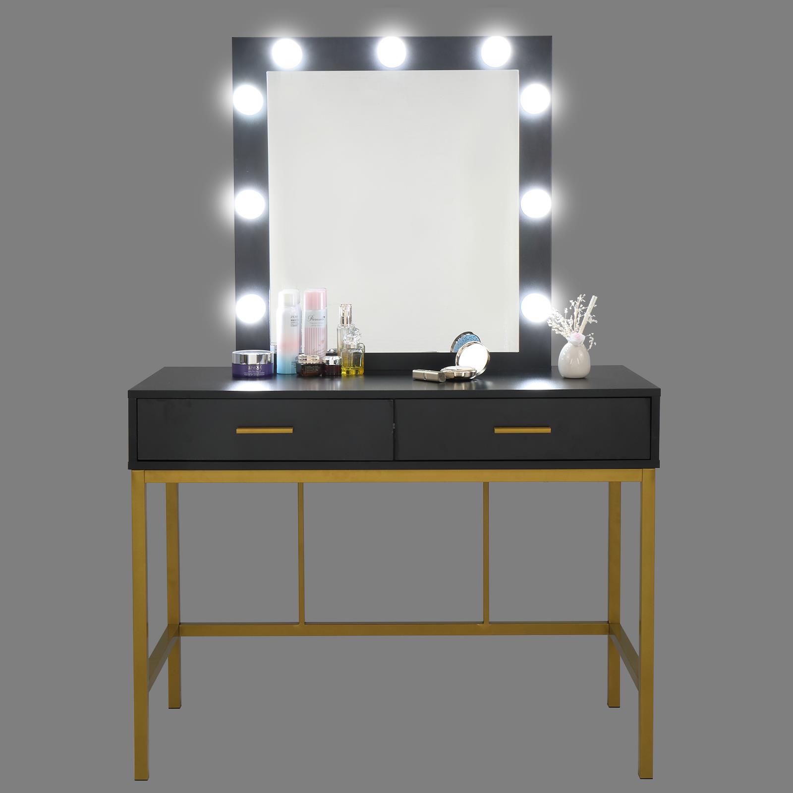Ktaxon Vanity Makeup Table Set Dressing Jewelry Desk with LED Lights
