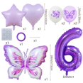 thumbnail image 3 of Decoraciones para fiestas con globos, color morado, para niñas que cumplen 6 años, 3 of 4