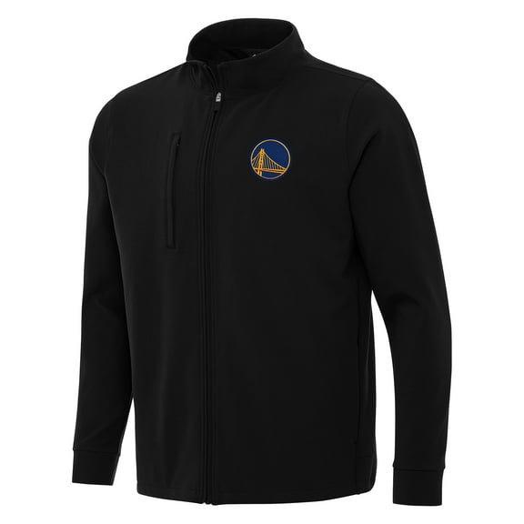 Men's Antigua Black Golden State Warriors Regard Full-Zip Jacket