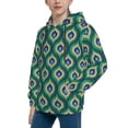 thumbnail image 2 of KLL Unisex Kids Boys Girls Hooded Pocket Pullover Hoodies-Peacock'S Tail, 2 of 5