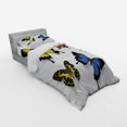 thumbnail image 3 of Butterfly Duvet Cover Set, Various Colorful Butterflies Pattern and Moths with Grace of Nature Themed Wings, Bedding Set with Shams and Fitted Sheet, 3 Sizes, by Ambesonne, 3 of 3