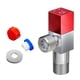 thumbnail image 4 of Válvulas de ángulo,Conector de válvula de agua,Válvulas de agua para inodoro a prueba de fugas Válvulas de ángulo de de 1/4,Accesorios de , Rojo, 4 of 9