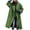 Green, variant on RYRJJ Women's Fall Winter Pea Coat Oversized Notched Collar Overcoats Woolen Open Front Button Down Long Trench Coat(Black,S)