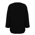 thumbnail image 5 of Women's Double Sided Fleece Jacket, Button Up Plush Coat, Soft Long Sleeve Cardigan, Cozy Winter Outerwear, Casual Fall Fashion, Functional Pocket Design, 2025 Trendy Style Black S, 5 of 6