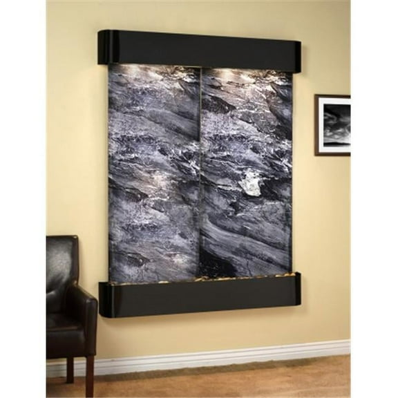 Majestic River - Black Spider Marble Wall Fountain