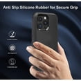 thumbnail image 6 of Black Rugged Shockproof Defender case Cover  For / Apple iPhone 16 Plus /, 6 of 7