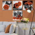 thumbnail image 6 of Farmhouse Flower Wall Art Burnt Orange Rose Pictures for Living Room Couple Bedroom Wall Decor Rustic Nature Paintings Black and White Floral Posters Canvas Prints Kitchen Home Decorations 16x16 4Pcs, 6 of 6
