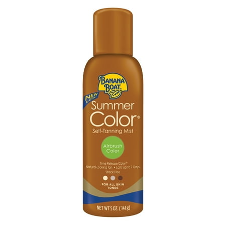 (3 pack) Banana Boat Summer Color Self-Tanning Spray Mist Airbrush Color - 5 (Best Sunless Tanner For Men)