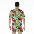 thumbnail image 2 of Toucan Parrot Tropical Pattern Short Sleeve Men'S Rompers, Tropical Floral Hawaiian Parrot Casual Summer Jumpsuits Outfit, 2 of 4