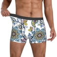 thumbnail image 2 of Kdxio Men's Boxer Briefs with Flowers and Butterflies Print - Comfortable and Breathable Underwear for Everyday Wear, 2 of 7
