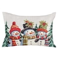 thumbnail image 2 of Winter Snowman Throw Pillow Cover,Snowflake Seasonal Rustic Christmas Rectangle Decorative Pillow Case Protector Soft Cushion Cover Lumbar Pillowcase for Couch Sofa Bedroom Car Chair Decor 24x36 Inch, 2 of 8
