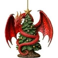thumbnail image 2 of Festive Christmas Tree Decorations With Dragon Wrap Design, Suitable For Indoor Outdoor Spaces, Creating A Magical And Festive Atmosphere For Celebrations And Gatherings, 2 of 7