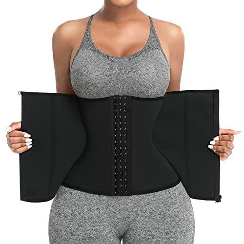 FeelinGirl 3X-Large Waist Trainer for Women Plus Size Waist Trimmer for Tummy Control Black 