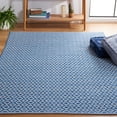 thumbnail image 2 of SAFAVIEH Montauk Corrine Geometric Cotton Area Rug, Ivory/Blue, 6' x 9', 2 of 8