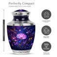 thumbnail image 2 of MUKTIVE Daisy Funeral Urns for Adult Ashes Women - Large Urn for Human Ashes Adult - Purple Memorial Urn for Mom & Dad - 10 Inch Urns for Funeral Grandfather, 2 of 7