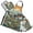 Cartoon Town Landscape, variant on Watercolor Seattle Skyline 5 Pcs Kitchen Set Heat Resistant Oven Mitts and Non-Slip Pot Holders with Adjustable Cooking Apron