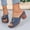 Blue, variant on Aloohaidyvio High Chunky Platform Heels for Women Fashion Comfort Slip on Square Open Toe Block Heel Sandals