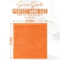thumbnail image 3 of Dan River Washcloths pack of 12 High-Quality Soft Cotton Absorbent and Multipurpose Wash Clothes for Face & Body - Orange Rust, 12x12in, 3 of 8