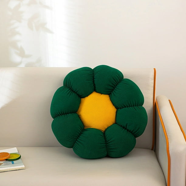 Cojín de flores para sala de estar, oficina, tatami, cojín de flores de sol, cojín, almohada y cojín de respaldo para asiento.