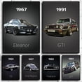 thumbnail image 2 of Pintura en lienzo de coche clásico deportivo, arte de pared, imágenes para sala de estar, decoración del hogar, póster impreso, Retro Cars 80s GTI, 2 of 4