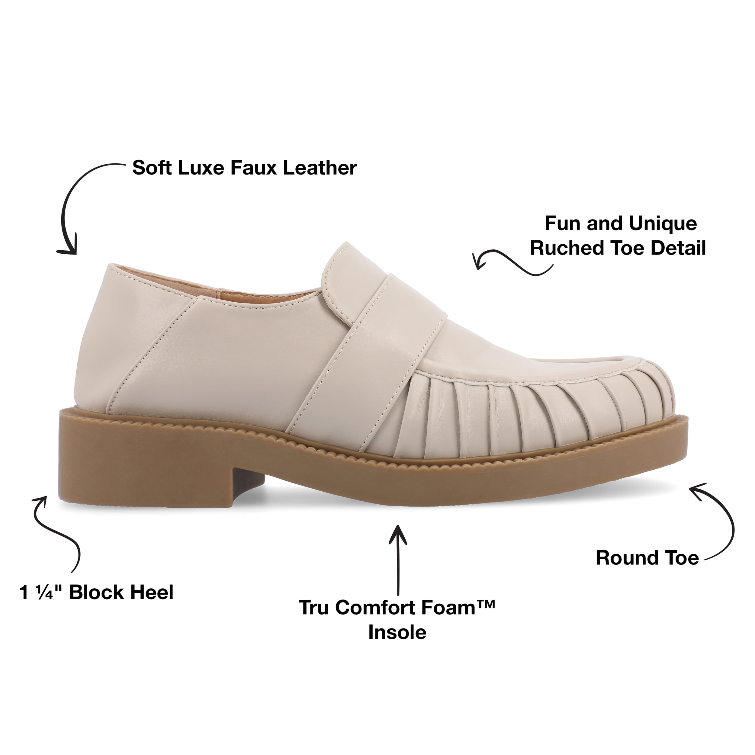 Journee Womens Lakenn Slip On Crash Back Loafer
