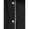 thumbnail image 5 of DARING DIVA Women's Pajama Sets Short Sleeves Comfy Button Up Tops and Shorts S Black, 5 of 7