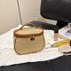 thumbnail image 4 of Bolso de cosméticos para mujer, organizador de bolsas de ducha portátil tejida a mano informal (Caqui S), 4 of 8