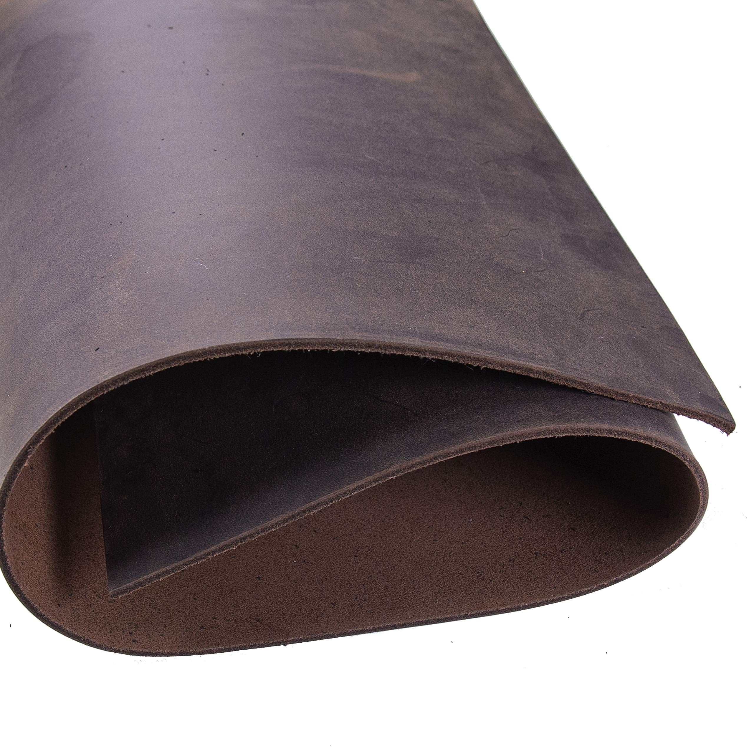FabricLA Tooling Leather Squares | Crafting Heavy Weight Full Grain Cowhide (2.8-3.00mm) 10X10 - Brown