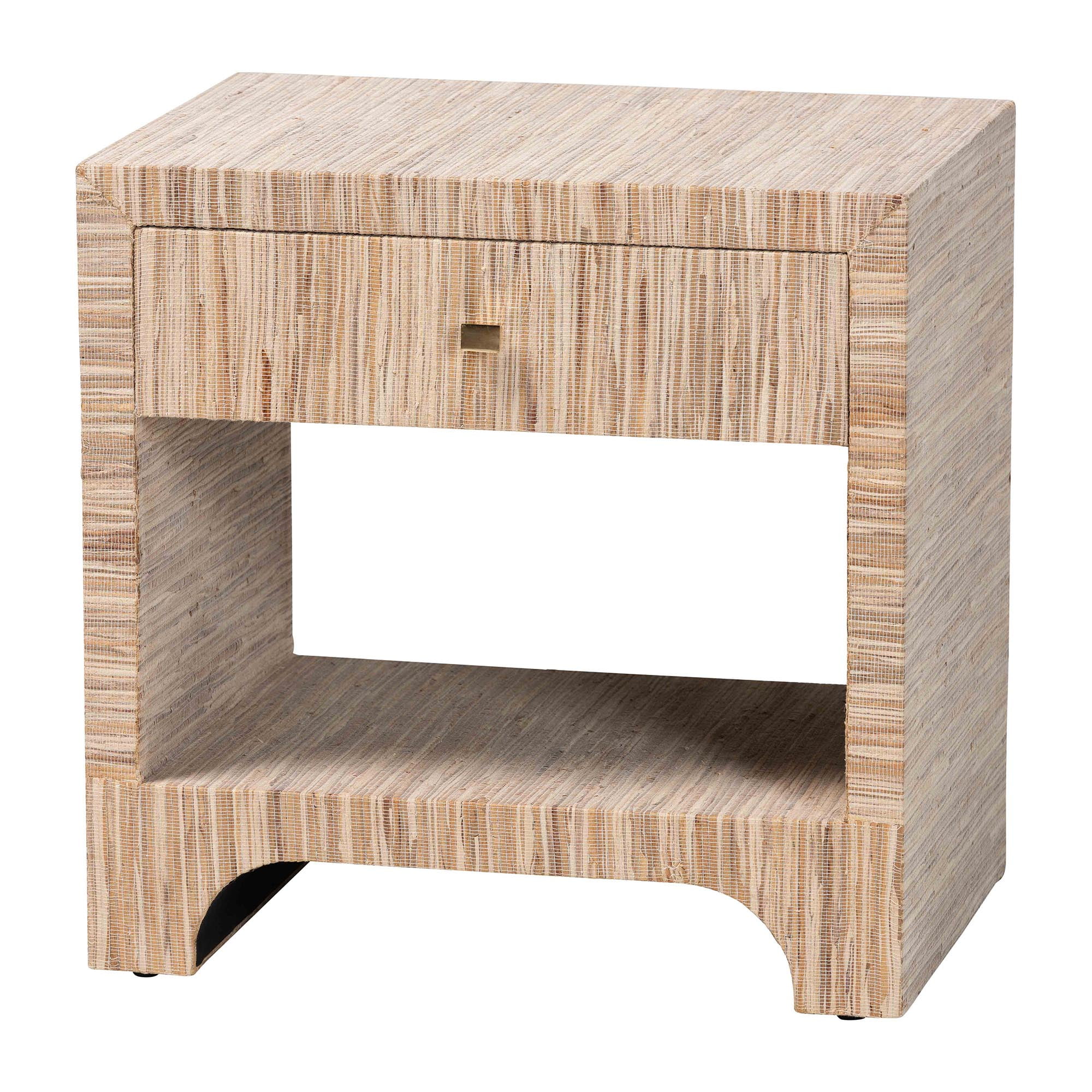 bali & pari Julia Boho Nightstand, 1-Drawer, Natural