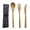 Assorted Color, variant on 3pcs Bamboo Forks Spoons Cutters Set Japanese Style Wood Cutlery Utensils Tableware for Dinner Barbecue (Spoon Fork and Cutter)