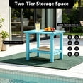 thumbnail image 4 of OTSUN Adirondack Outdoor Side Table, 16" HDPE Patio Side Table with Shelf, Weather Resistant Easy Maintenance for Backyard Pool Porch Garden & Lawn, 4 of 11
