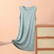 thumbnail image 1 of mfyjkho Vestidos de tallas grandes, Falda sin mangas para mujer, vestido fino y holgado de verano, camisón informal de color liso para casa Vestidos para invitadas de boda para mujer xxl, 1 of 4