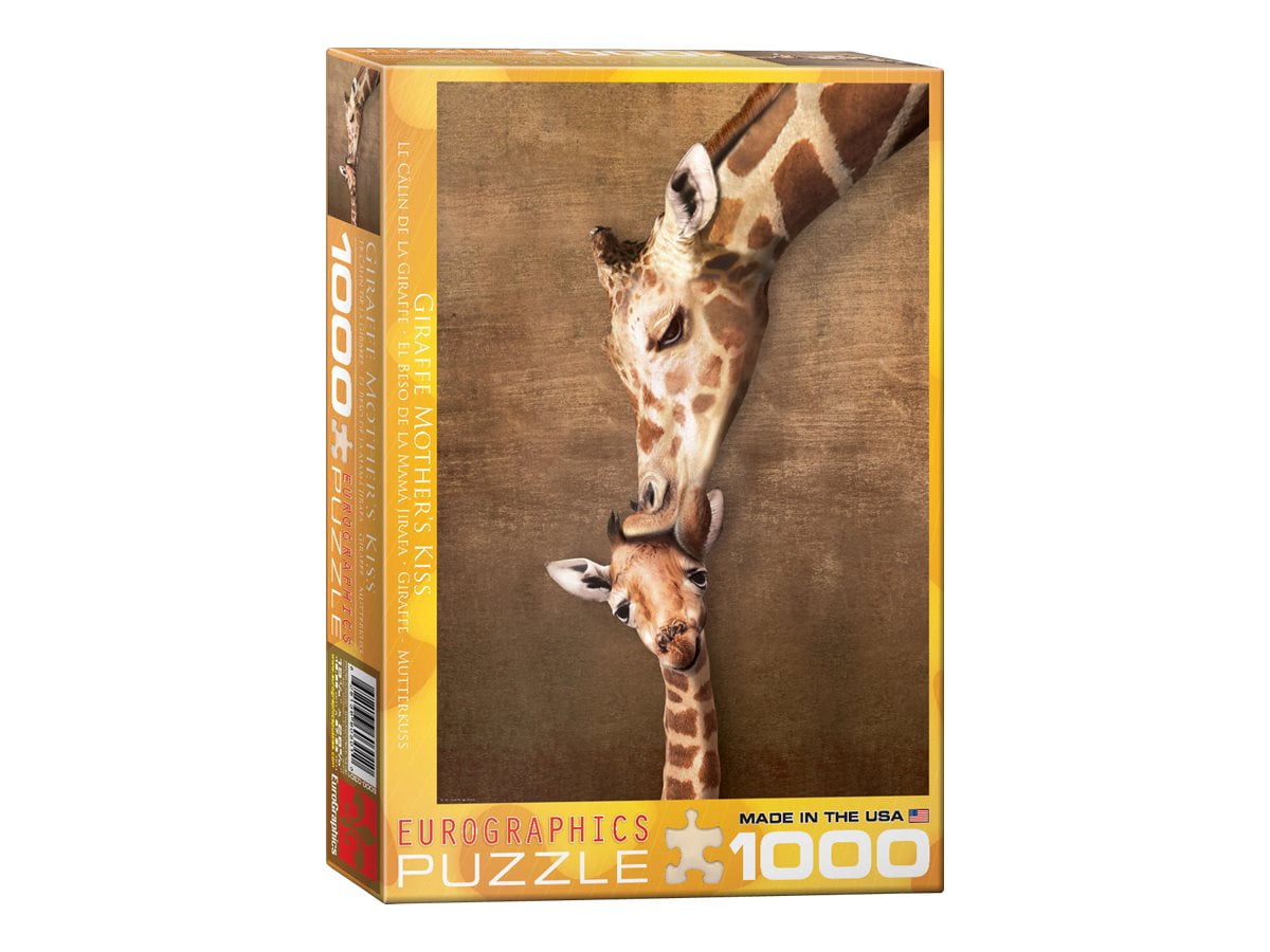 PUZZLE ANIMALI EUROGRAPHICS GIRAFFE GIRAFFE MOTHERS KISS 1000 PZ 