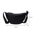 thumbnail image 3 of Bolso bandolera de lona para mujer a la moda, bolso informal para el pecho para mujer (negro), 3 of 5