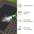 thumbnail image 6 of DEORAB 9'x12' Outdoor Rugs Waterproof Patio Reversible Plastic Carpet Camping Outside Mat,Black & Brown, 6 of 8