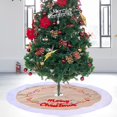 thumbnail image 4 of White Feliz árbol de Navidad falda decoración felpa inferior alfombra cubierta decoración de Navidad, 4 of 5