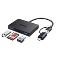 thumbnail image 1 of UGREEN Lector de Tarjetas de Memoria, Lector de Tarjetas SD 4 en 1 USB C USB 3.0 Adaptador OTG de 2 Conector para Computadora Port&aacute;til Android, Compatible con Micro SD 170 MB/s, iPhone 16,, 1 of 7