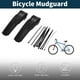 thumbnail image 2 of Guardabarros de bicicleta de carretera MTB Unique Bargains delantero trasero 11.30" fender duradero guardabarros negro 2 piezas, 2 of 6
