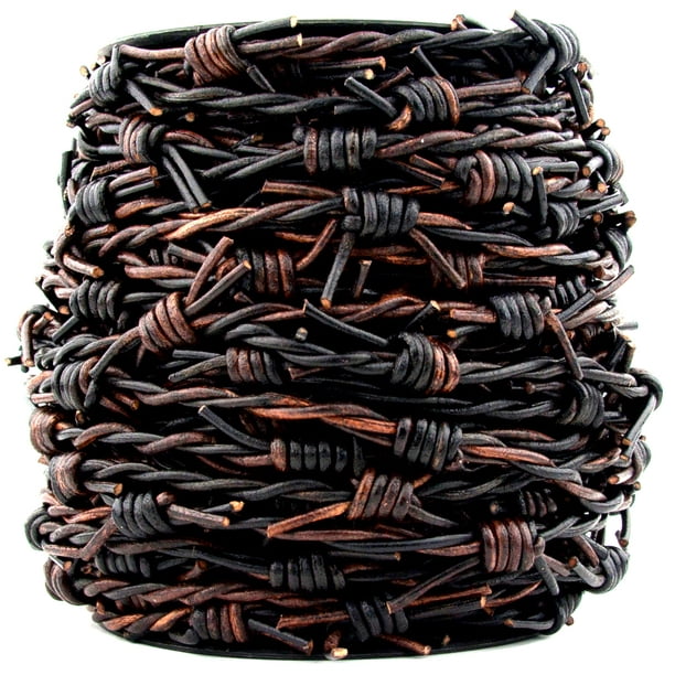 Xsotica Gypsy Sippa Barbed Wire Leather Cord1 Meter