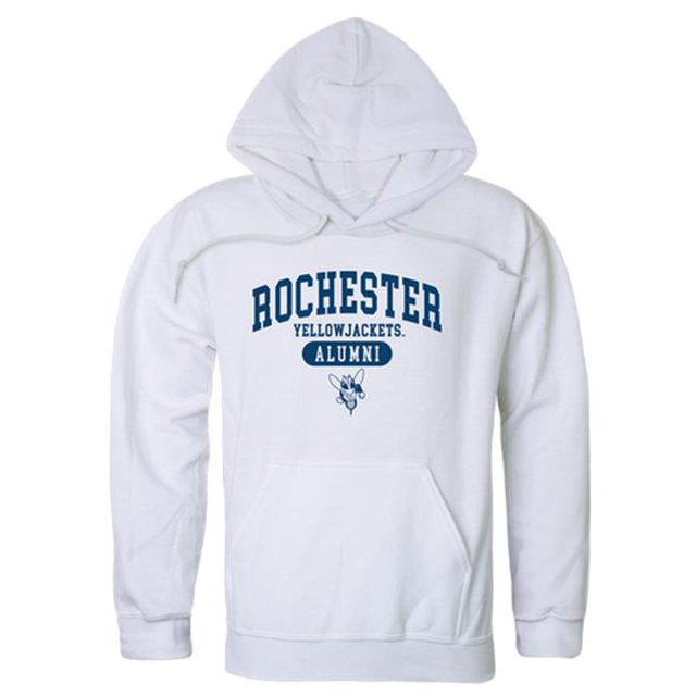W Republic 561-146-WHT-03 Sweat à Capuche pour Hommes University of Rochester Yellowjackets Alumni, Blanc - Grand