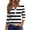 Black, variant on PMVFHDE Women's Three Quarter Sleeve Neck Print Tshirt Ladies Daily Summer Striped Basic Button Down Oversized Loose Comfort Soft Lightweight Tunic Blouses Tops Shirts Classic Versatile Grey,L